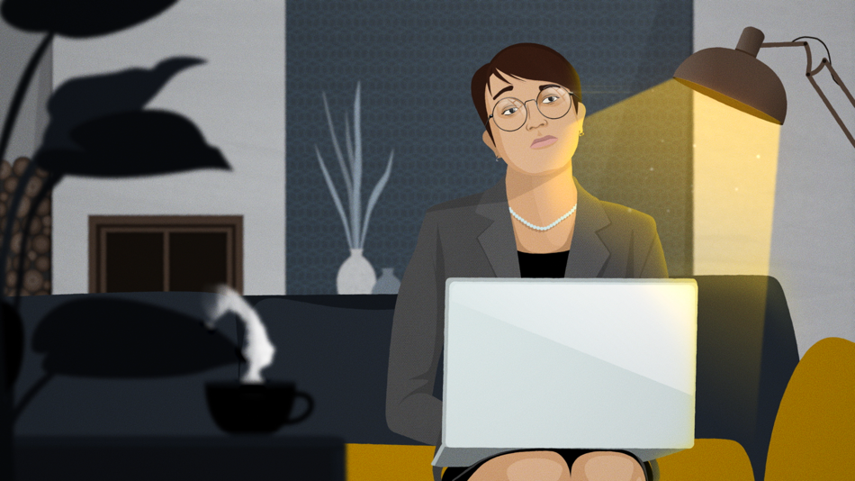 Illustration tirée de la vidéo de motion design pour la vidéo sur les actes répréhensibles.