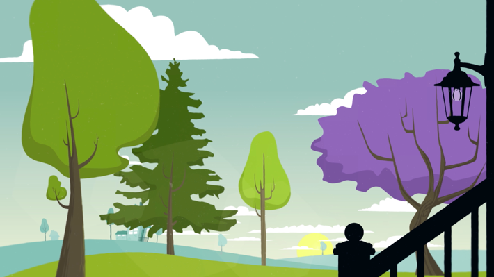 Illustration d’une scène tirée de la vidéo de motion design sur la Brûlure bactérienne des pommiers