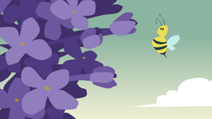 Illustration d’une scène tirée de la vidéo de motion design sur la Brûlure bactérienne des pommiers