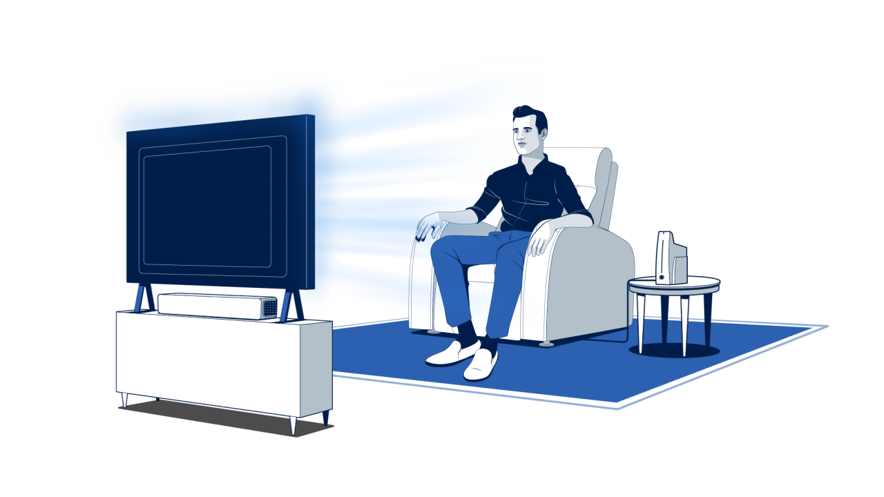 Croquis et illustration du personnage des vidéos de D-Box