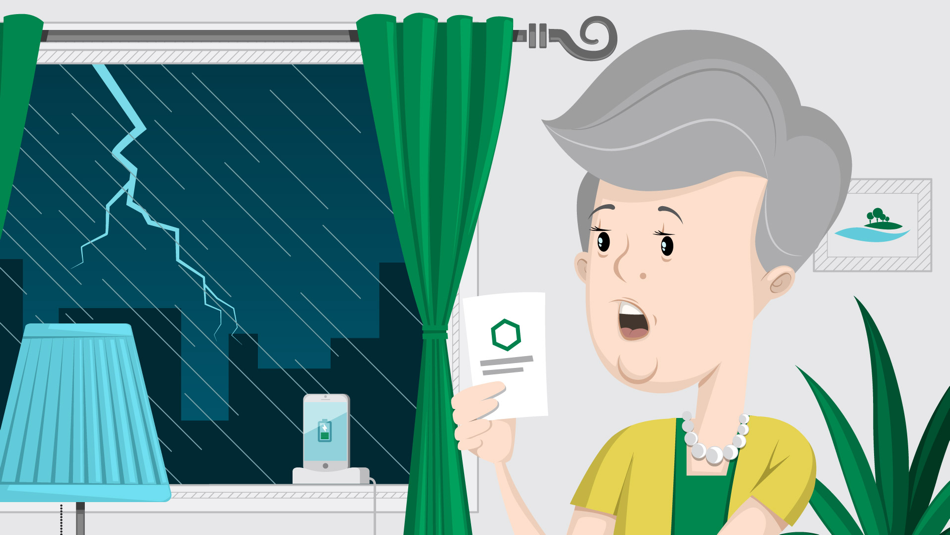 Illustration tirée de la vidéo de motion design pour les capsules de la campagne Tout le temps accessible de Desjardins
