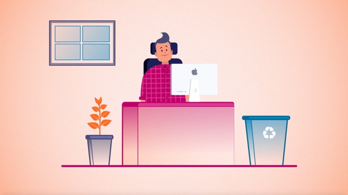 Illustration tirée de la vidéo de motion design pour la vidéo sur les actes répréhensibles.
