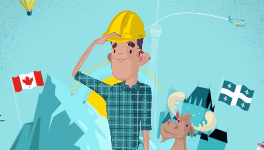 Illustration tirée de la vidéo de motion design pour Québec Métiers d’avenir